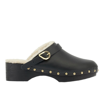 Classic Closed Clog Black/Beige