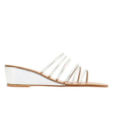 Vania Low Wedge Silver