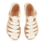 Homeria Leather Platinum sandals top