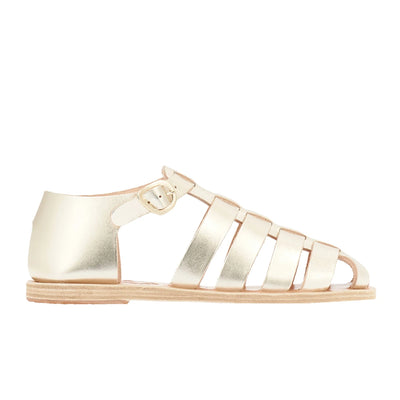 Homeria Leather Platinum sandals side