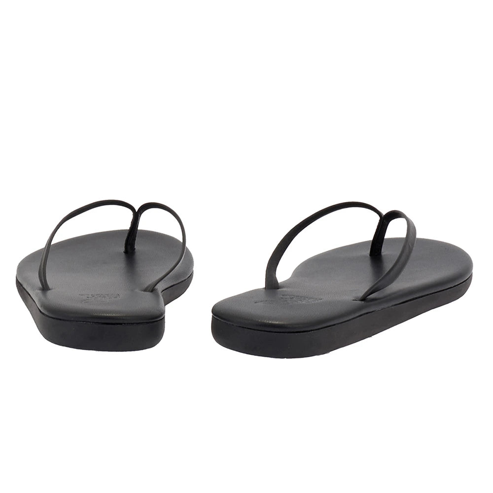 Saionara Leather Flip Flop Black 3-4