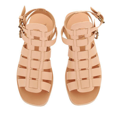 Alexandros Leather Natural sandals top
