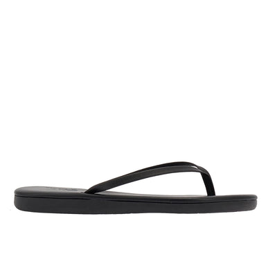 Saionara Leather Flip Flop Black side
