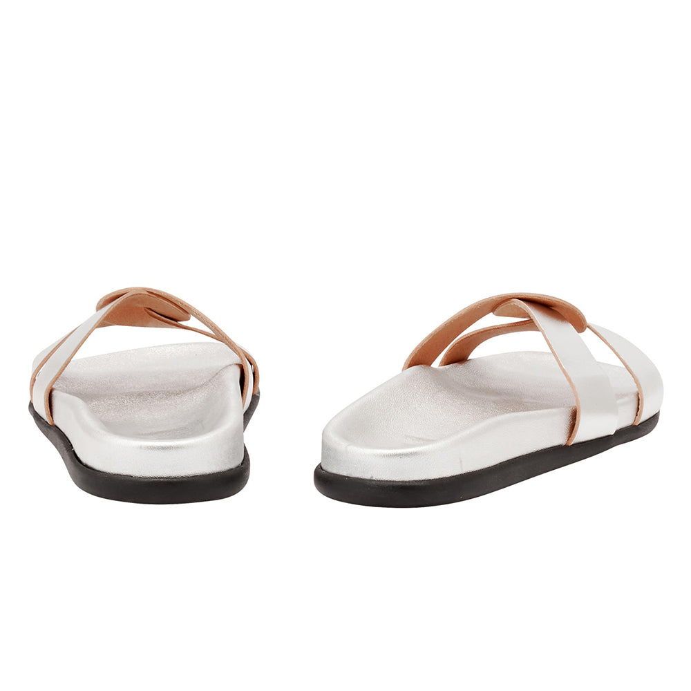 サンダル・ミュール ANCIENT GREEK SANDALS Two-tone canvas Desmos slippers Desmos Footbed Sandal | Natural Cotto