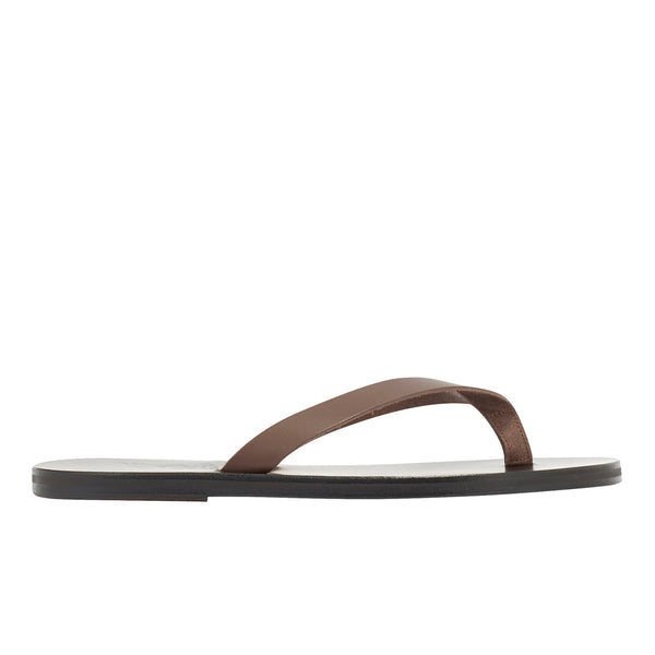 サンダル・ミュール ANCIENT GREEK SANDALS SANDAL (SALONIFOOTBED BROWN) Saloni Footbed – Ancient Greek Sandals