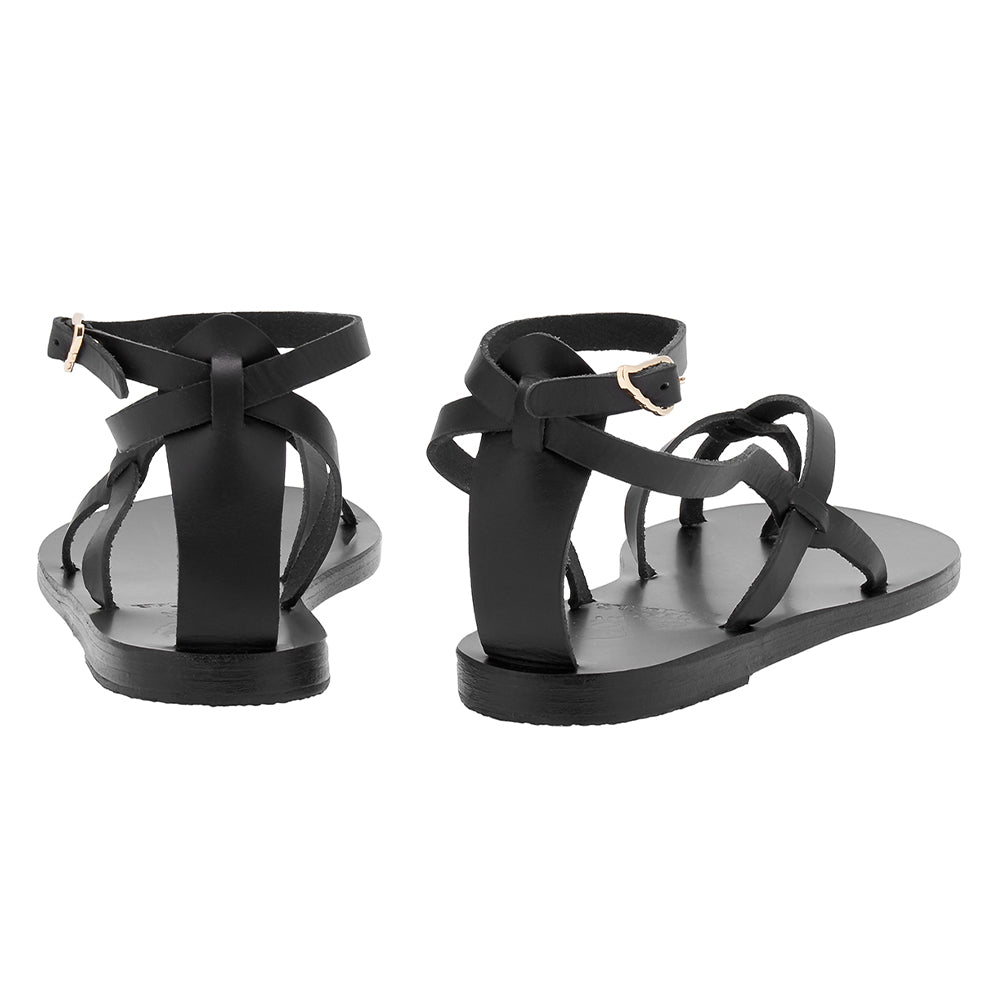 Tomi Leather Black – Ancient Greek Sandals