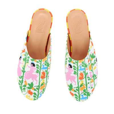 The Slipper Satin Kiknos White top