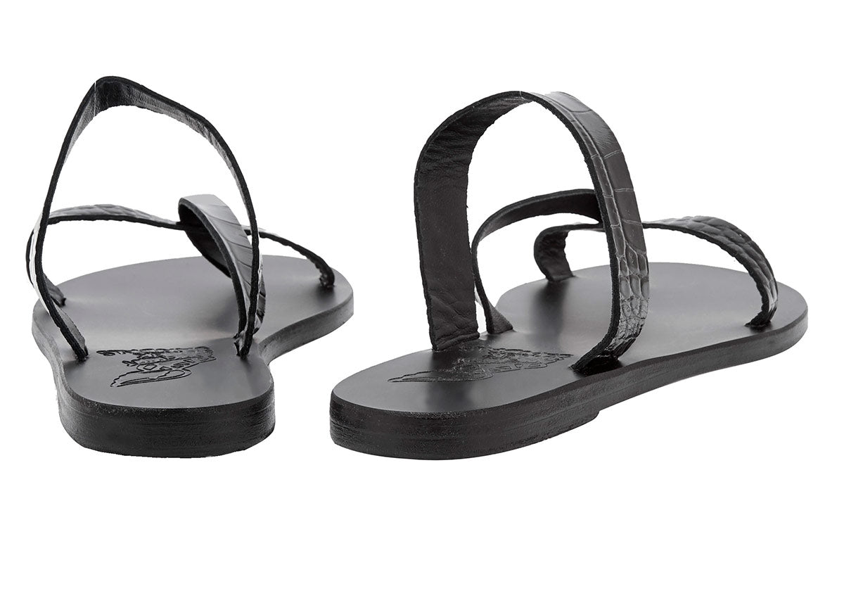 サンダル・ミュール ANCIENT GREEK SANDALS SLIPPER (DAPHNAE BLACK) Daphnae – Ancient Greek Sandals