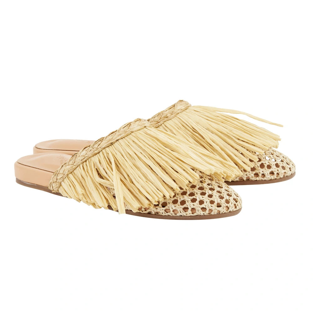 Fringe Slipper Natural