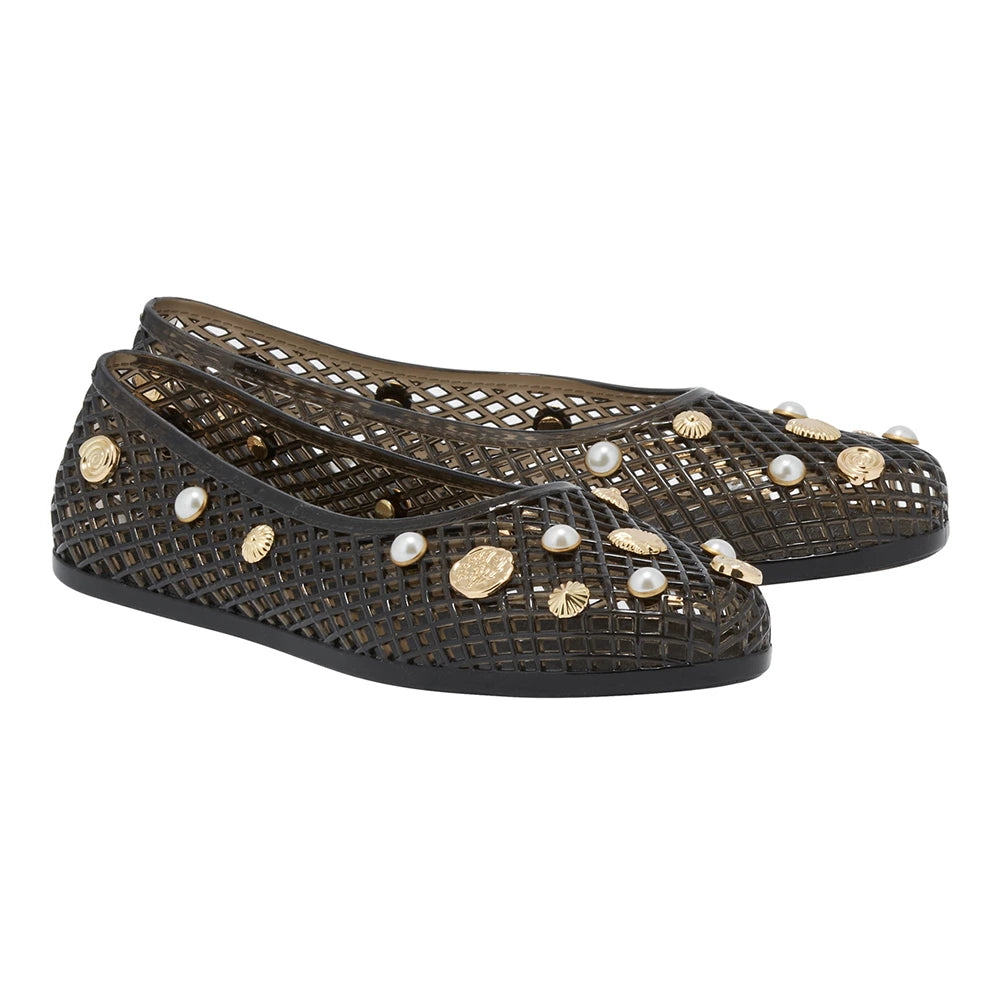 Iro with Shells Black sandals 3-4