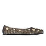 Iro with Shells Black sandals side