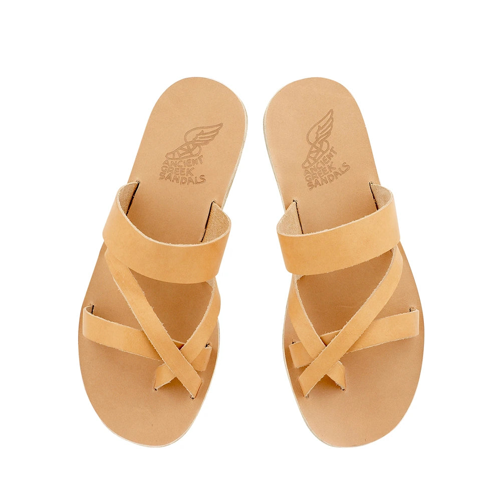 Jason Leather Natural sandals top