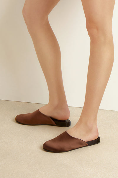 The Slipper Satin Brown 
