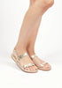 Afros Leather Platinum sandals