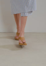 Charys Wedge Suede Leather Sahara sandals