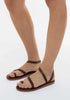 Aura Leather Chestnut sandals