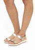 Clio Comfort Leather Platinum sandals