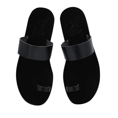 Thalos Leather Black sandals top