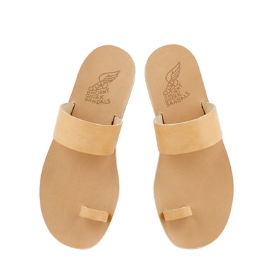 Thalos Leather Natural sandals top
