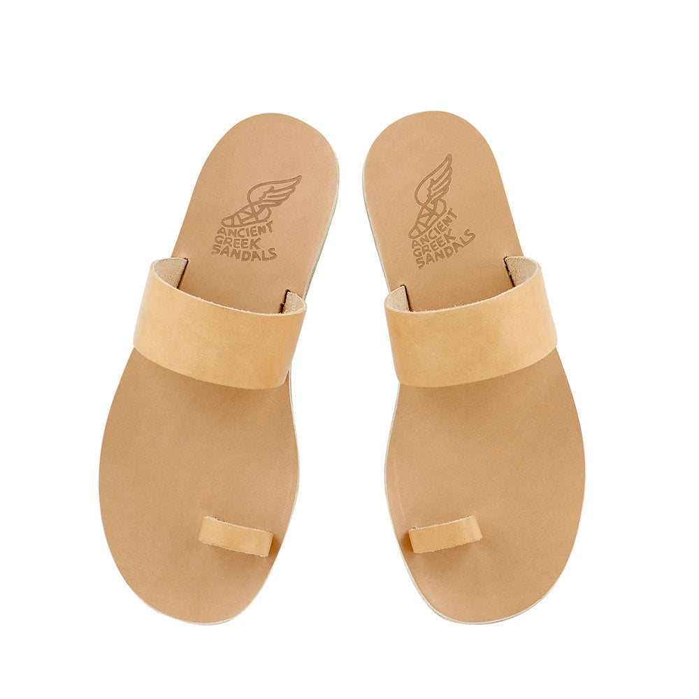 Thalos Leather Natural sandals top