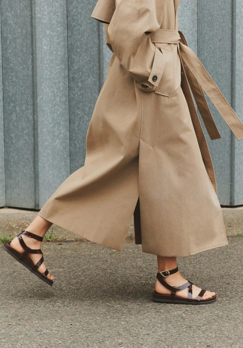 Zelina Naplack leather sandals