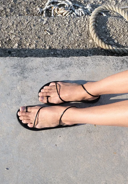 Schoenen damesschoenen Sandalen Slingbacks & Slides Full-Grain Natural Leather Sandals or Black Sandals Greek Sandals. Slingback Classic Style Leather Sandals for Women 